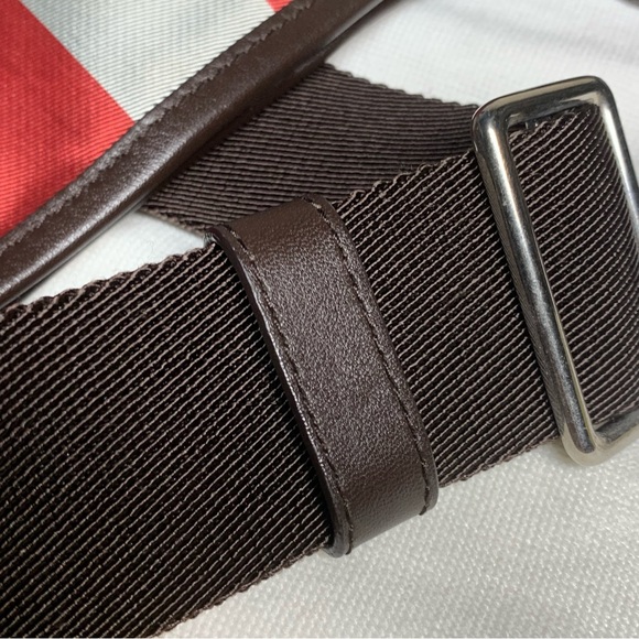 Bally Men's Dark Brown and Red Messenger Bag - Picture 9 of 17